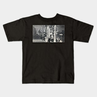 Bow Church Nightime East London England Kids T-Shirt